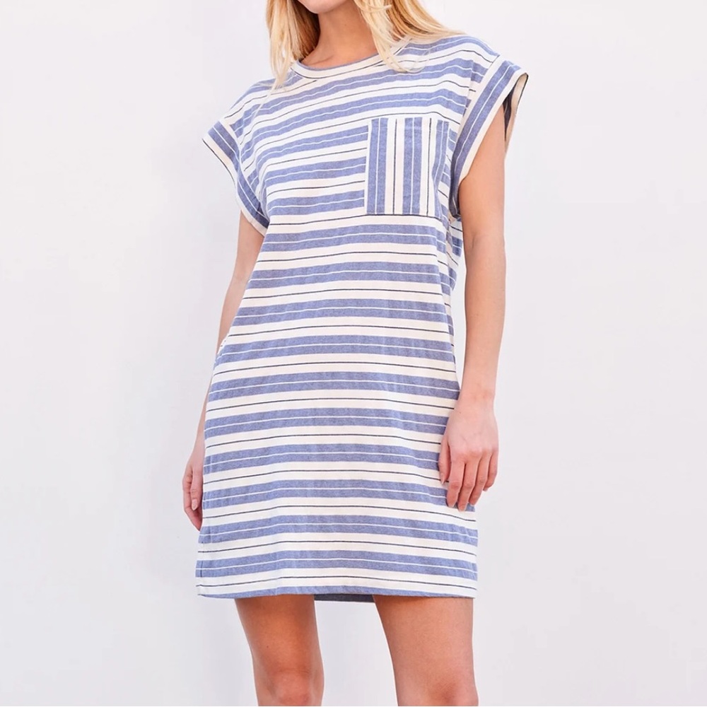 Sundry Harbor Stripe Muscle Tee shirt Dress small 158$